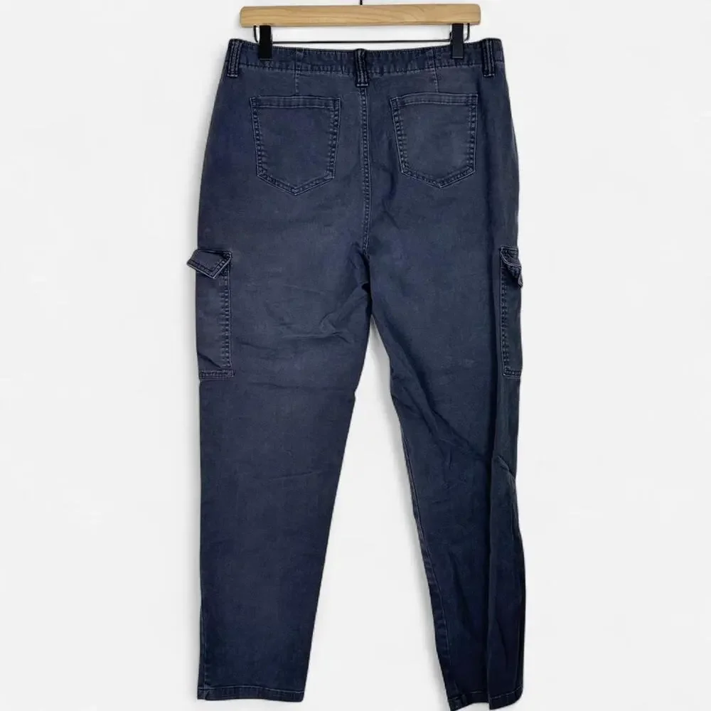 Lands end navy blue cargo utility pants size 10